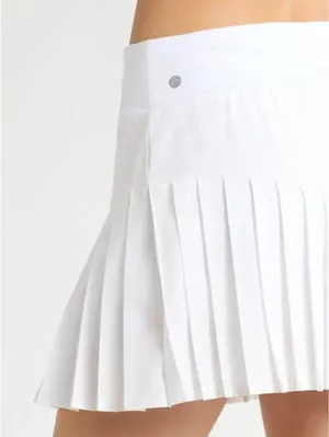 Zella Clean Sweep Pleated Performance Skort NWT Off White Large thumbnail 5