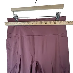 Yvette High Waist Leggings Workout Yoga Pants Pockets XL Mauve‎ Purple thumbnail 5