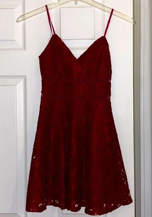 Francesca's Lace Cut Out Mini Dress thumbnail 1