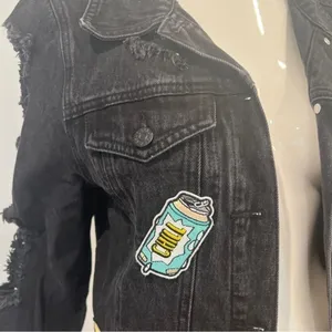 Cello Patch & Frayed Black Denim Jacket thumbnail 3