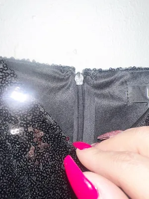 Lulus black sparkly sequin crossover slit mini tank top dress new thumbnail 9