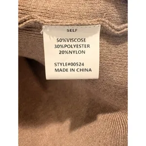 Mapcie NWT $58 2 Piece Set 2-pc Knit Outfit Sweater Pants Set Khaki Brown Large thumbnail 6