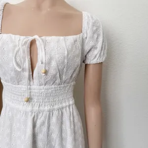 [Billy J] Tania White Eyelet Lace Puff Sleeve Square Neck Midi Dress NWT Size 16 thumbnail 10
