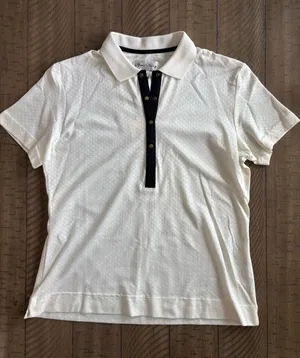 Sport Haley Women's White Polo with Black Contrast Placket thumbnail 1