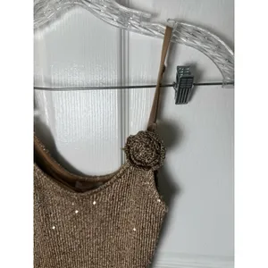 JLUXLABEL Gold Golden Dusk Sequin Dress S thumbnail 4