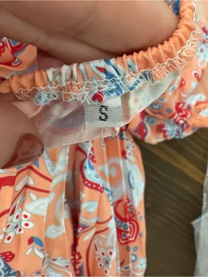 orange and paisley pleated maxi dress thumbnail 5