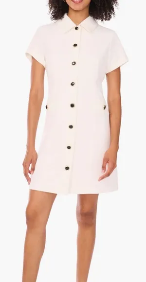 Ted Baker Laguna Scuba Knit Dress Button Up Size S thumbnail 1
