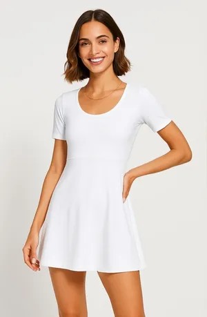 Tuckernuck Sport Rosemary Dress White M | Tennis Golf Athletic Mini Dress NWT thumbnail 1