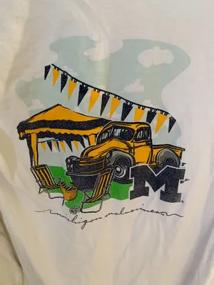 University Of Michigan Champion Womens Size Small Long Sleeve Shirt Tailgating thumbnail 1