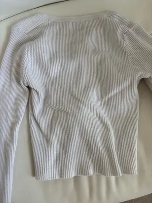 Princess Polly Ribbed Henley Long Sleeve Top - Off-White thumbnail 3