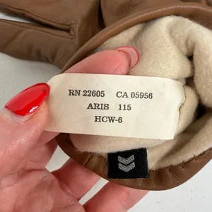 Aris Isotoner 7.5 Gloves Tan Brown Leather Thinsulate Insulated Winter Warm thumbnail 5