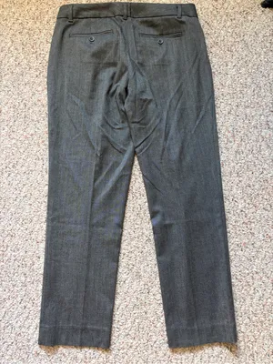 Gap Slim Cropped Pants gray stretch business casual 25” inseam mid rise trousers thumbnail 5