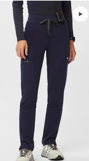 FIGS Navy (XXS Petite) Yola High Waisted Skinny Scrub Pants thumbnail 1