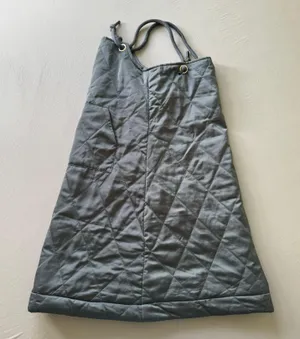 Quilted Puffer Overall Dress Gray thumbnail 3