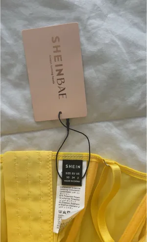 Shein Yellow Corset Top thumbnail 4