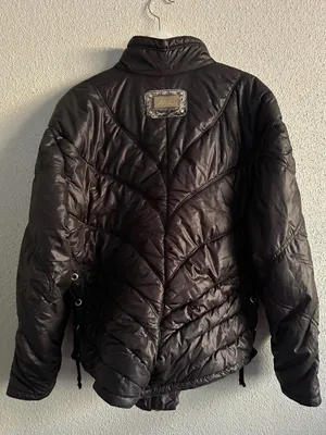 Vintage High Society Rainer Engel Puffer Jacket Black Ski Coat Lace Up S / M thumbnail 8