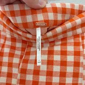 Free People Size 4 Honey Pleated Skirt Pleated Orange Gingham Preppy Picnic Fall thumbnail 3