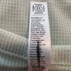 Athleta Women’s Wind Down Sleep Top Large Mint‎ Green Waffle Knit Henley thumbnail 4