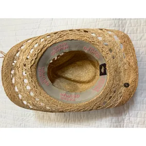 Peter Grimm Straw Western Cowboy Hat - NWOT Open Weave Floral Sun Hat O/S thumbnail 7