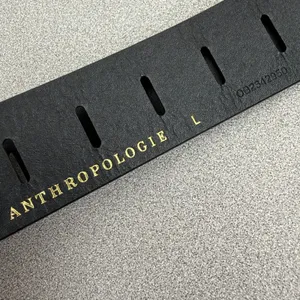 Anthropologie Belt Womens Large Black Leather Adjustable Silver Buckle OB2342950 thumbnail 6