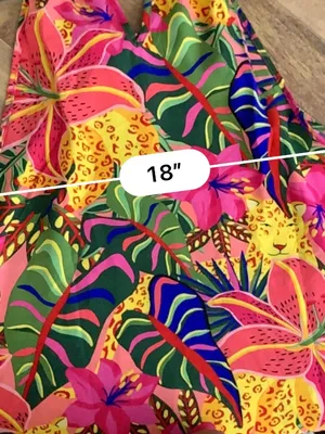 SHEIN Dress Women L Tropical Floral Jungle Print Halter Tie Neck Midi thumbnail 10