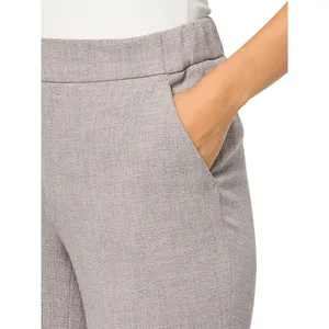 Kasper Straight Leg Pocketed Pull On Elastic Back Trouser Pants Pebble Gray L thumbnail 10
