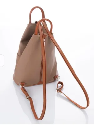 Everyday Neutral Tan Backpack Tote for Women - Casual City Bag thumbnail 3