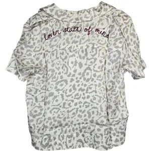 Spiritual Gangster hOMe Lover State of Mind Leopard Print Pajama‎ Top S NWT thumbnail 2
