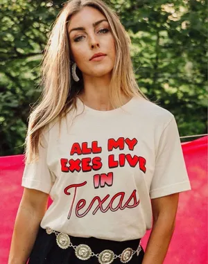 ✨ Bella Canvas All My Exes Live In‎ Texas Tee Medium 🤠✨ thumbnail 1