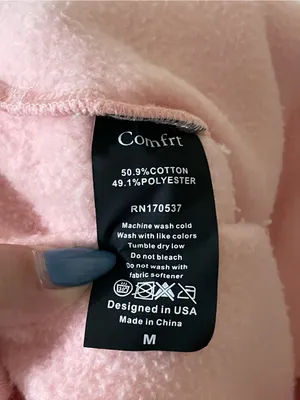 Comfrt Pastel Sweatpants Size Medium Bubblegum Pink Fleece Lined Thick Cozy thumbnail 5