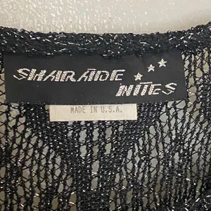 Sharade Nites Women’s Top Blouse Shirt Black Silver Sparkle Size 18 18W Bust 46” thumbnail 3