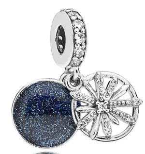 Pandora Dazzling Wishes CZ &‎ Enamel Dangle Charm thumbnail 1