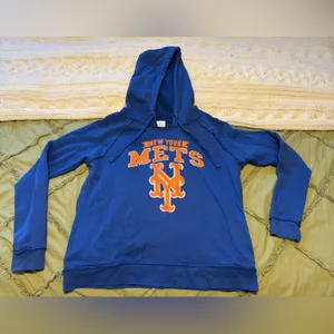 5th & Ocean Blue Hoodie with Orange Accents thumbnail 2