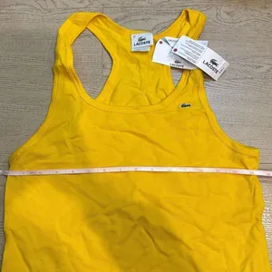 NWT Lacoste women’s yellow tank top size‎ 40 / medium thumbnail 3