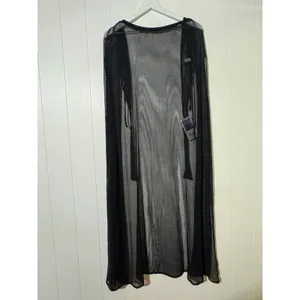Mapalé NWT · M/L · Resort Swim Cover Up Dress · Sheer Mesh Long · Black thumbnail 4