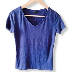 Ann Taylor Navy Short Sleeves Women Tee Sz XS thumbnail 1