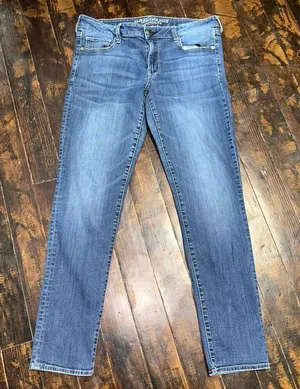 American Eagle distressed skinny 14 long normcore jeggings thumbnail 1
