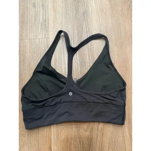 Lululemon Black Front‎ Zip Racerback Sports Bra Womens Size 8 Yoga Gym Workout thumbnail 2