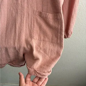 Free People Blush Oversized Cotton Romper XS thumbnail 9