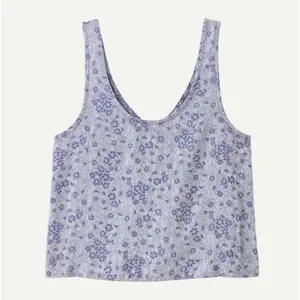 Patagonia Womens Garden Island Top Wildflower Purple Floral Tank Medium NWT thumbnail 4