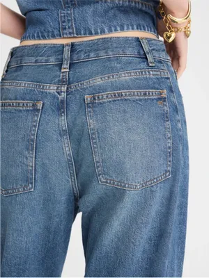 Madewell The Pieced Barrel-Leg Full-Length Jean in Mosby Wash thumbnail 3