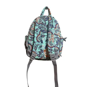 Vera Bradley Essential Compact Backpack Women OS Fan Flowers New Quilted‎ Cotton thumbnail 2