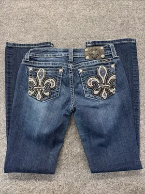 Miss Me Dark Blue Flare Jeans with Contrast Stitching thumbnail 3