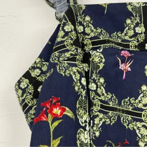 Agua Bendita X Target Blue Ruffled Ditsy Floral Mini Dress XXS Tiered Boho thumbnail 6