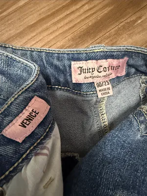 Juicy Couture 2 of Hearts Venice Jeans 00/23 Y2K Heart Pockets McBling $110 thumbnail 8