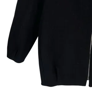 Zara Monteco Wool Front Zip Oversized Bomber Jacket Black Size XS thumbnail 7