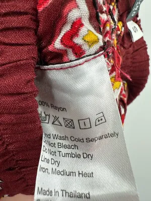 Earthbound Trading Co. Women's Burgundy Boho Jogger‎ Pants Size Small thumbnail 4