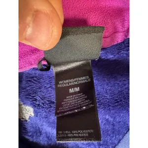 The North Face Jacket Womens Medium Purple Pink Fleece Full Zip Outdoors flaw*** thumbnail 4