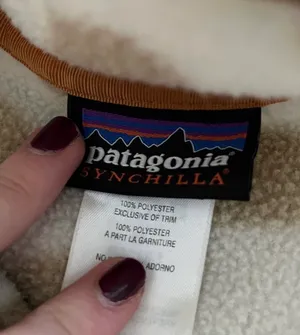 Patagonia Beige Polka Dot Synchilla Pull Over Size Xs thumbnail 3