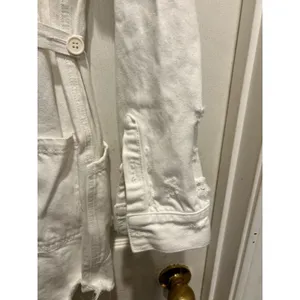 Pistola White Distressed Denim Utility Romper P1533HF-ATW Small Long Sleeve thumbnail 9